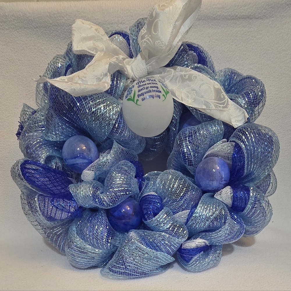 Handmade Wreath With "Forget Me Not"